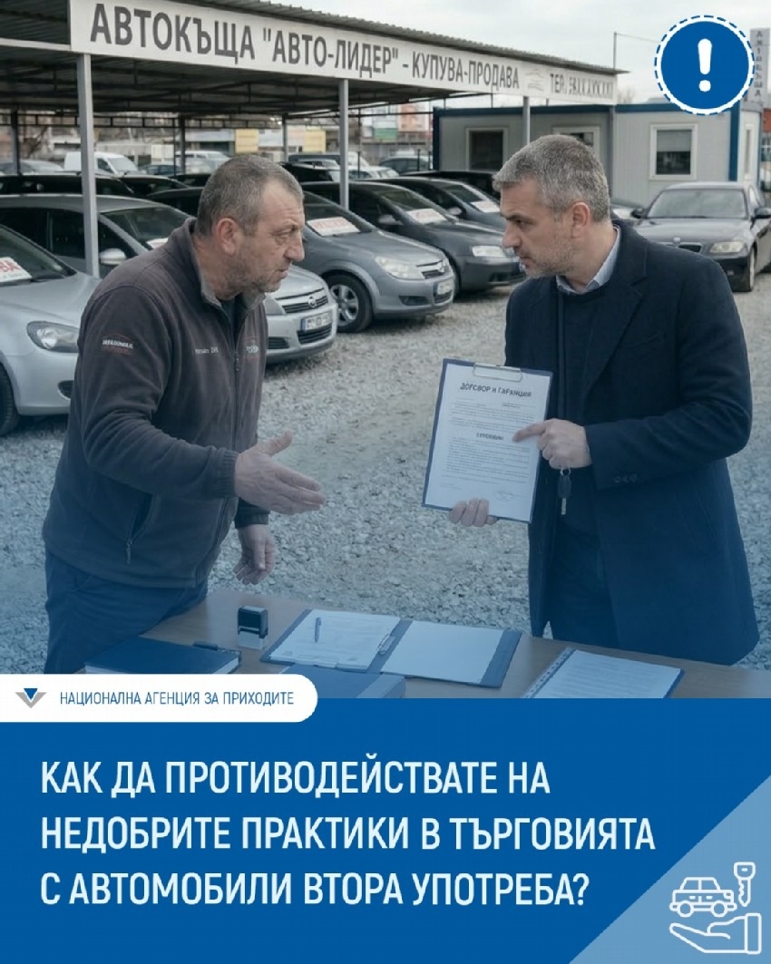 НАП: Търговци на автомобили „втора употреба“ продават документално на по-ниски цени