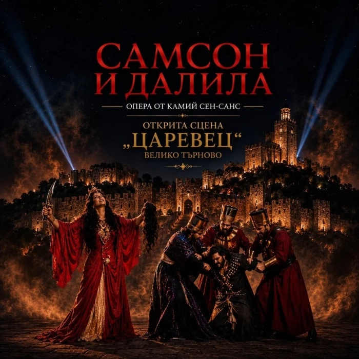 Библейската легенда за Самсон и Далила  оживява на Царевец с музиката на Сен-Санс